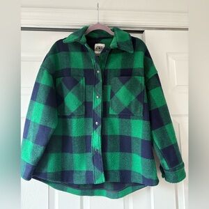 Zara Vintage-Feel Plaid Shacket